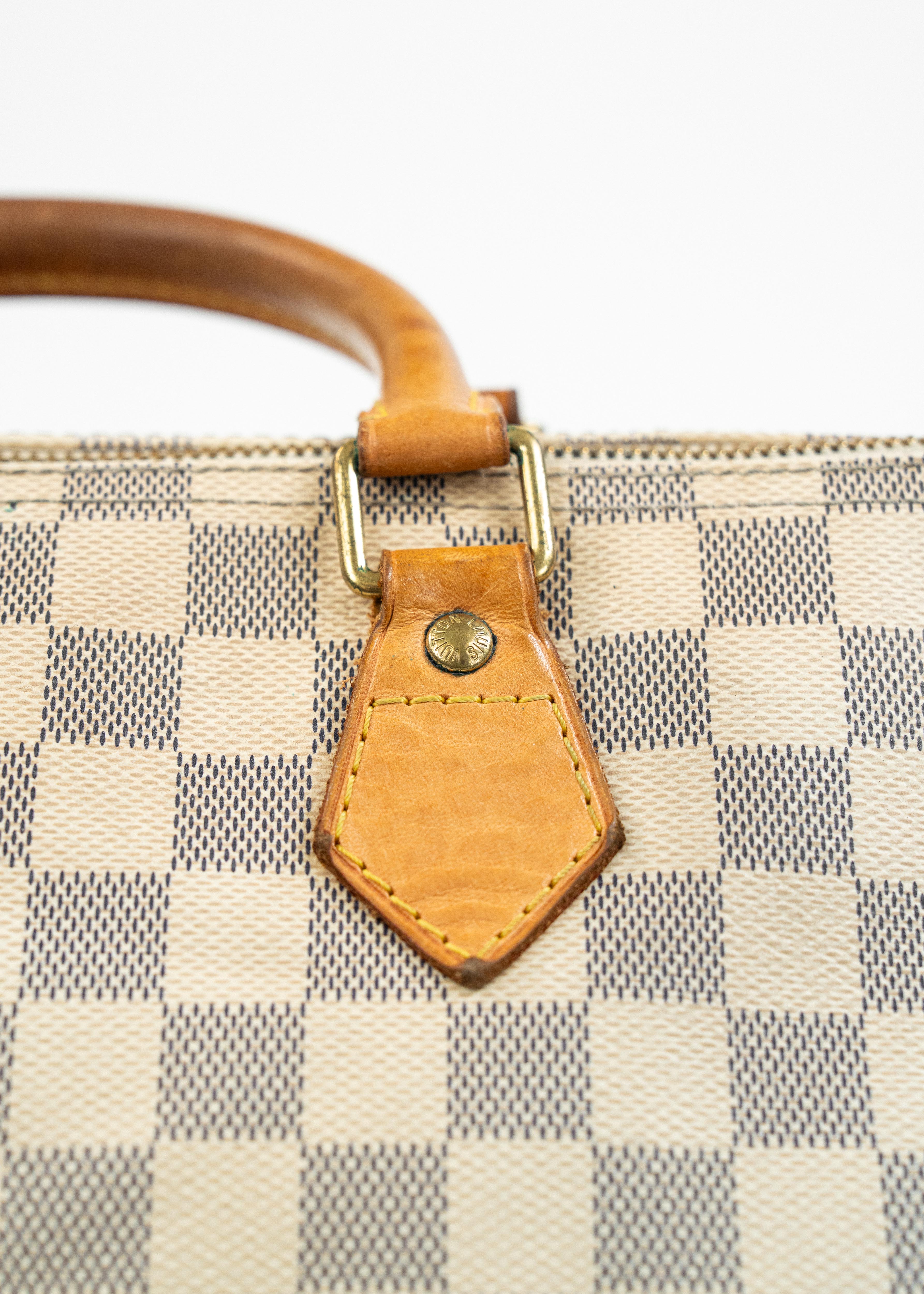 Borsa Louis Vuitton Speedy 40 - Damier Azur Canvas con Dettagli in Pelle Naturale