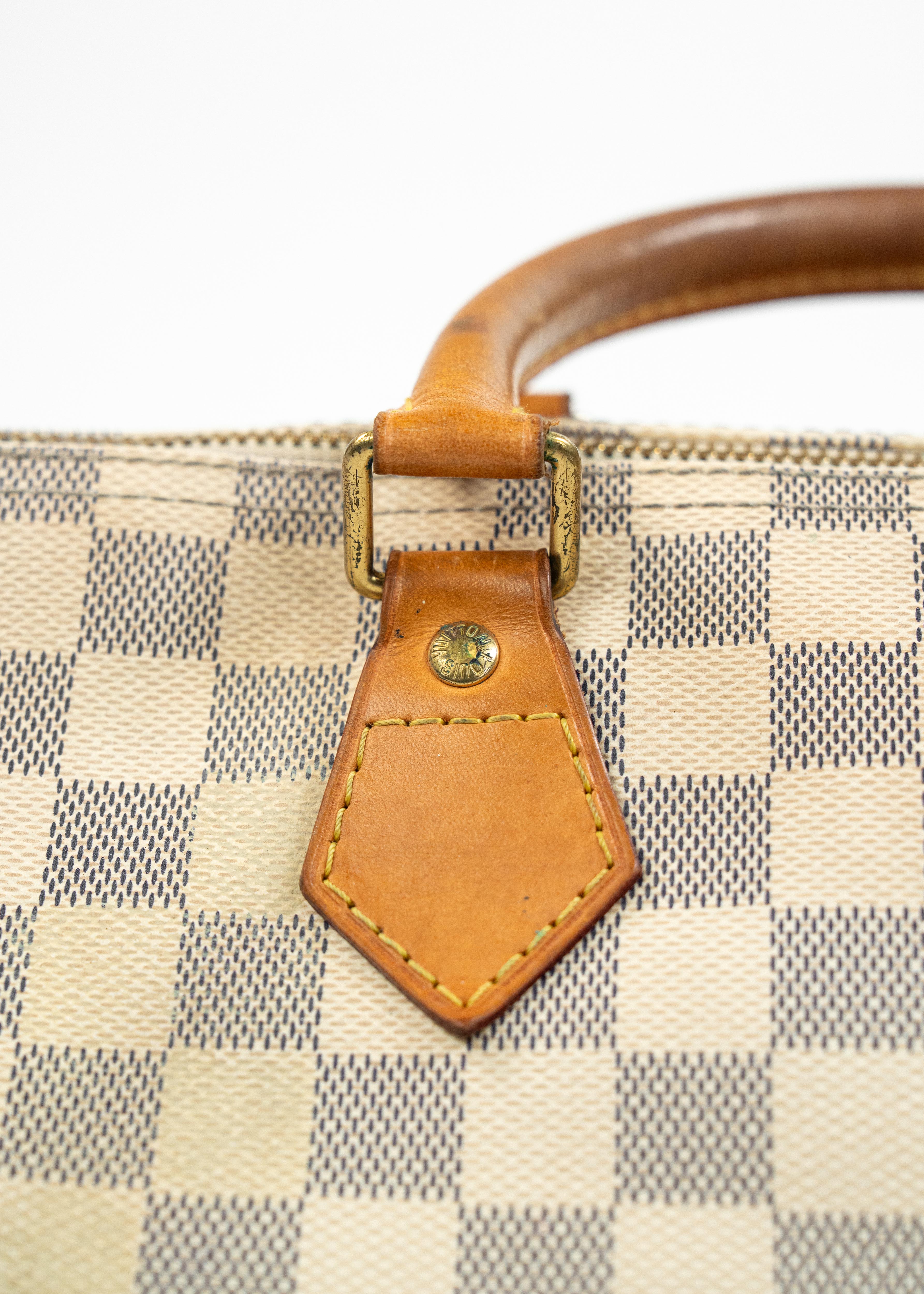Borsa Louis Vuitton Speedy 40 - Damier Azur Canvas con Dettagli in Pelle Naturale