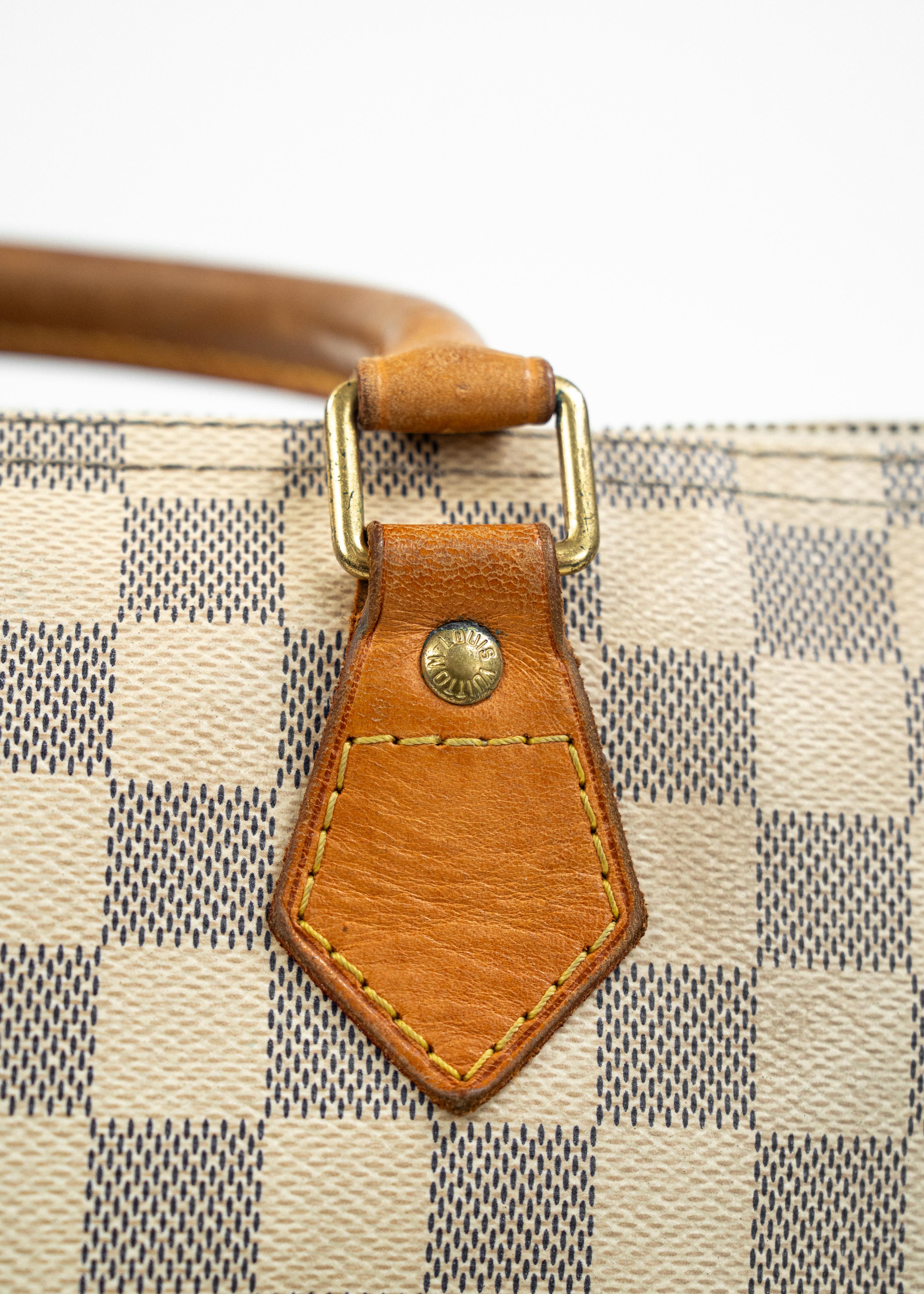 Borsa Louis Vuitton Speedy 40 - Damier Azur Canvas con Dettagli in Pelle Naturale