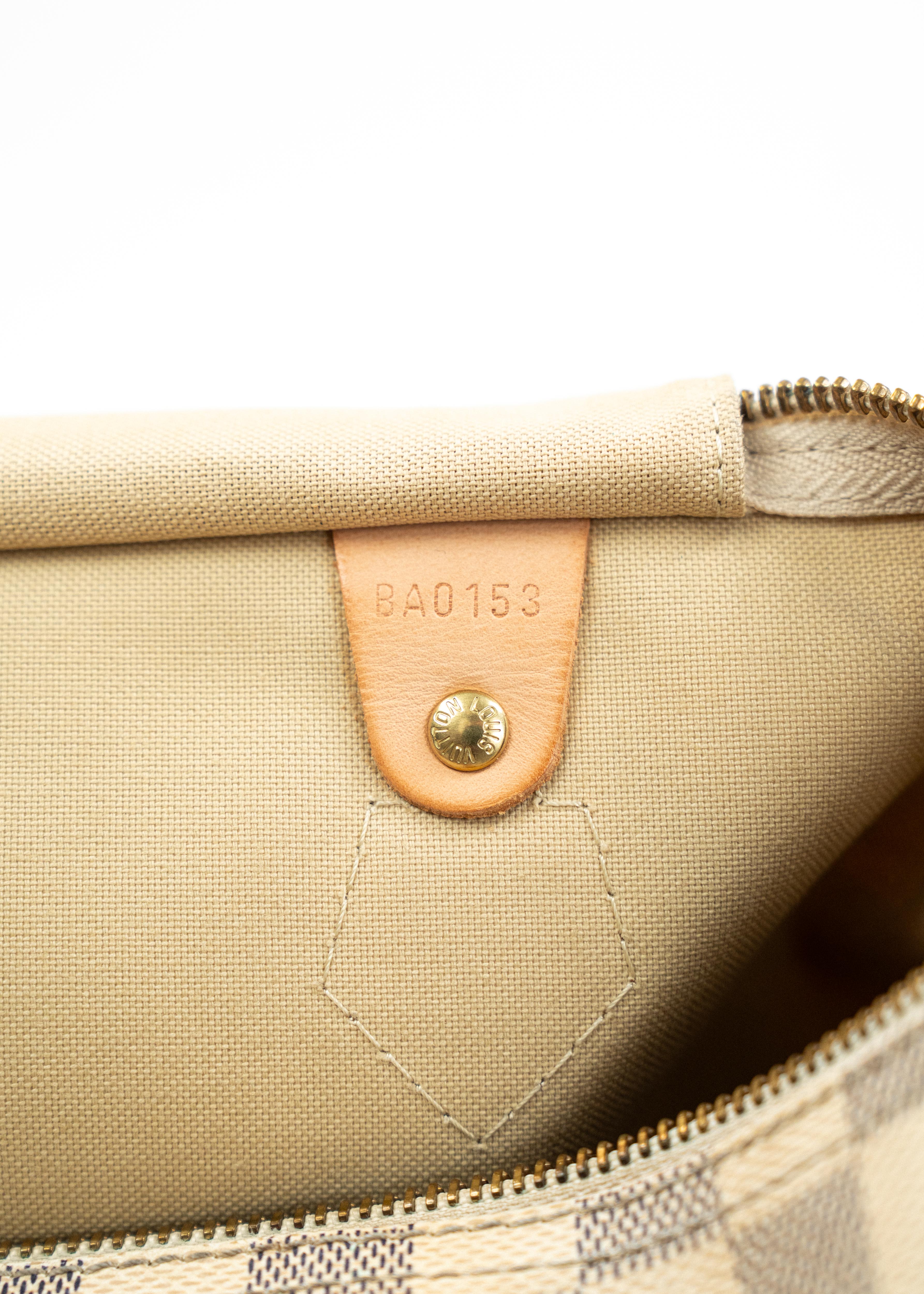 Borsa Louis Vuitton Speedy 40 - Damier Azur Canvas con Dettagli in Pelle Naturale