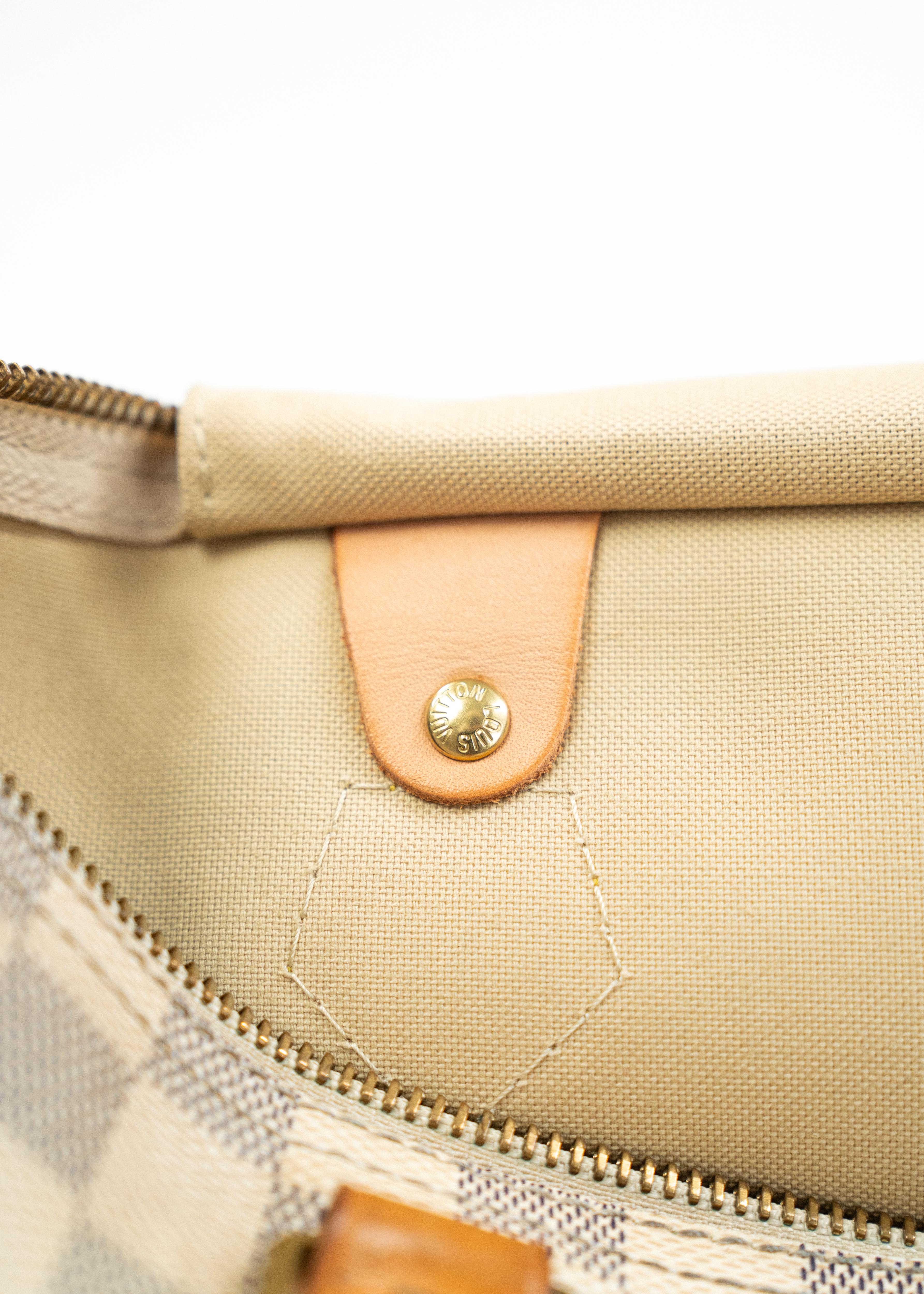 Borsa Louis Vuitton Speedy 40 - Damier Azur Canvas con Dettagli in Pelle Naturale