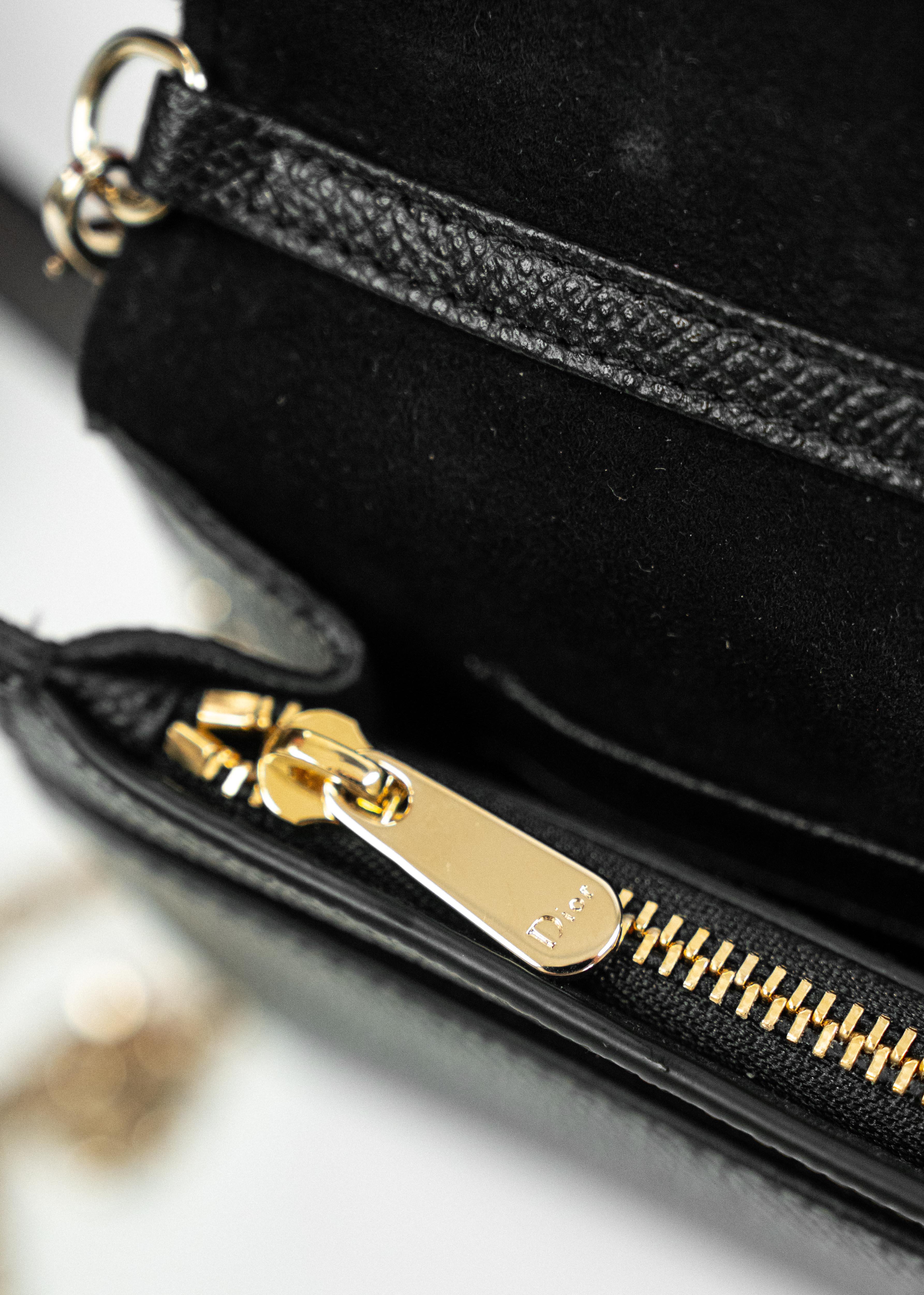 Borsa Dior Saddle Belt Bag - Pelle Saffiano Nera con Logo CD Dorato