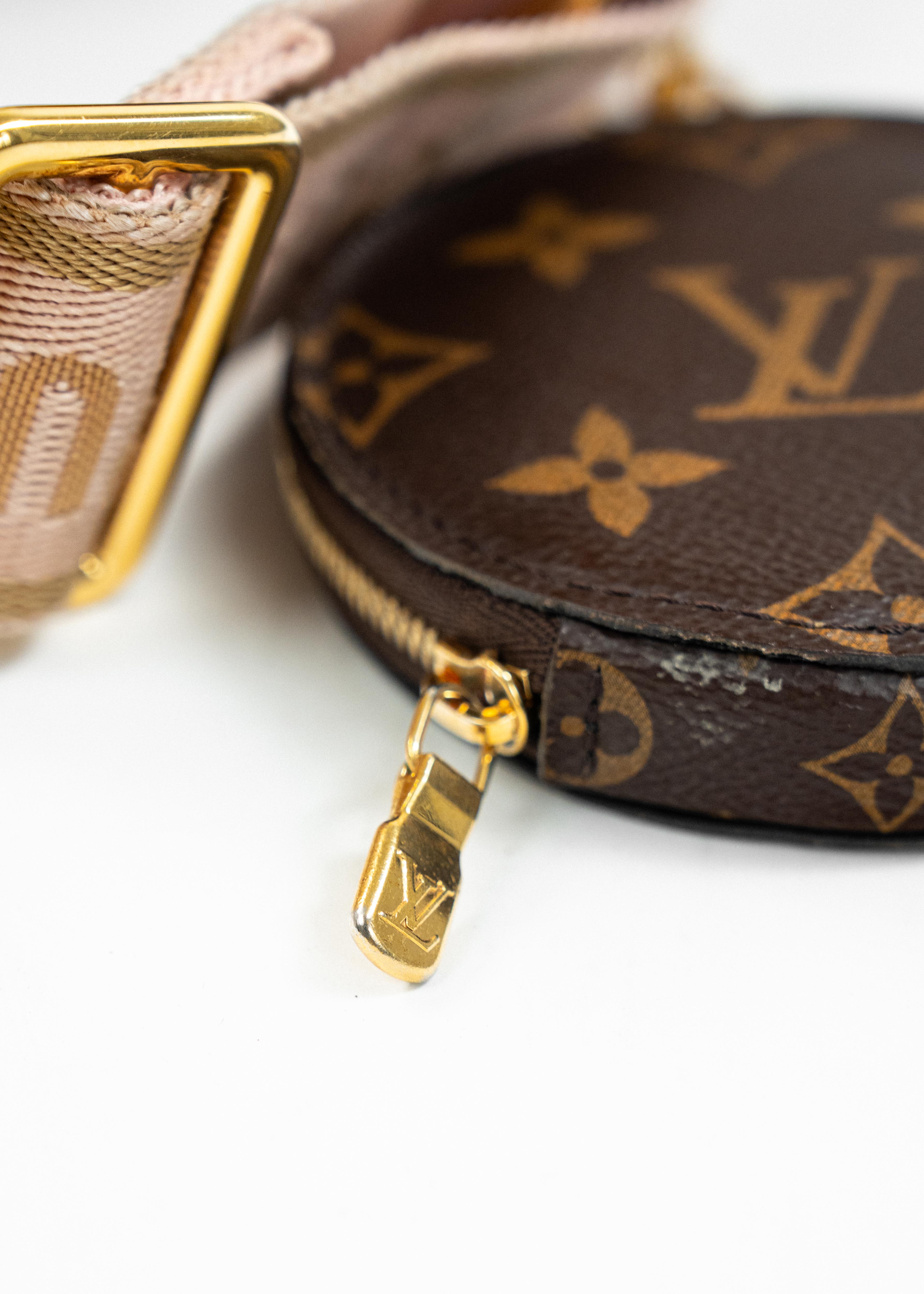 Borsa Louis Vuitton Multi Pochette Accessoires - Monogram Canvas con Tracolla Rosa