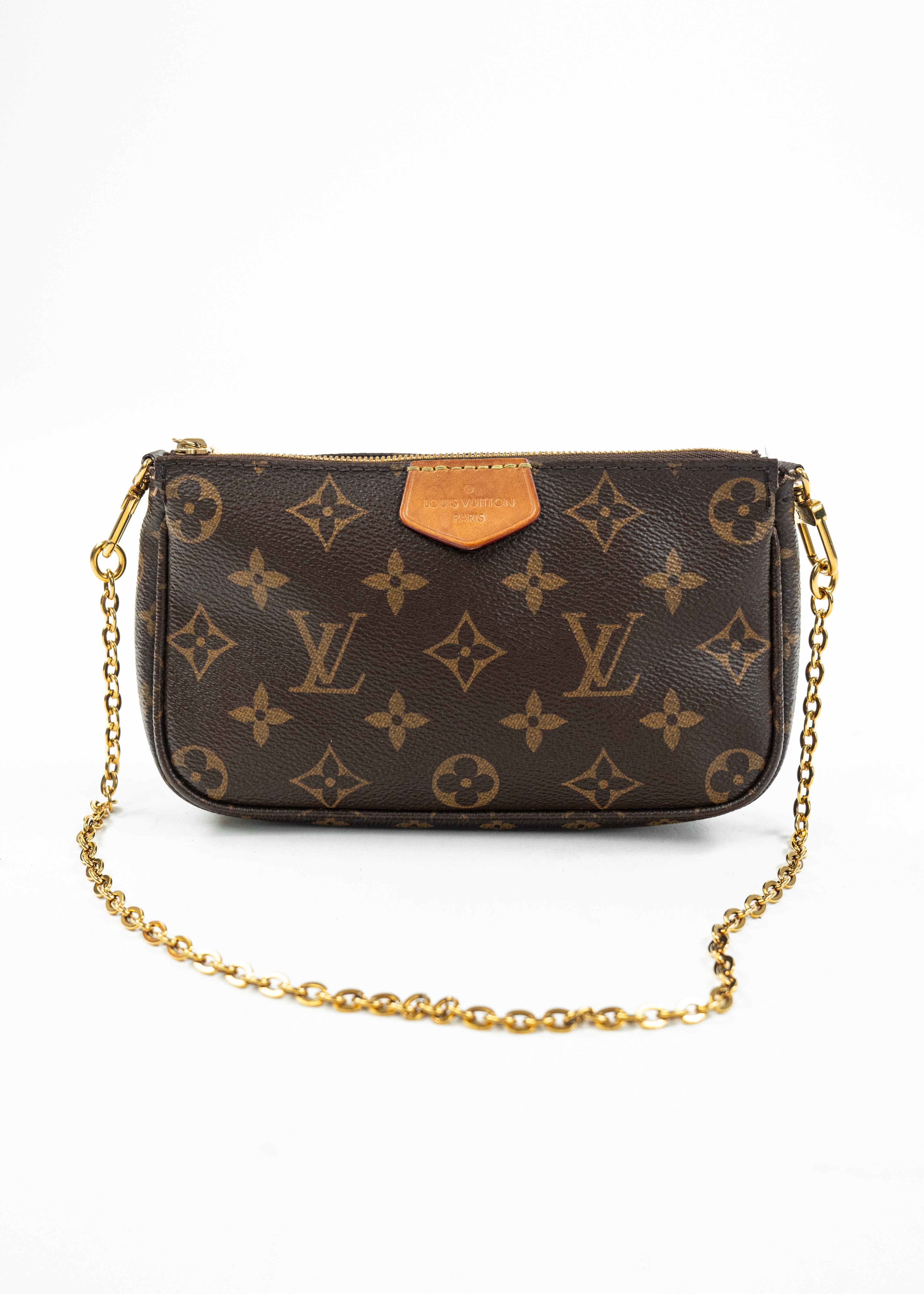 Borsa Louis Vuitton Multi Pochette Accessoires - Monogram Canvas con Tracolla Rosa