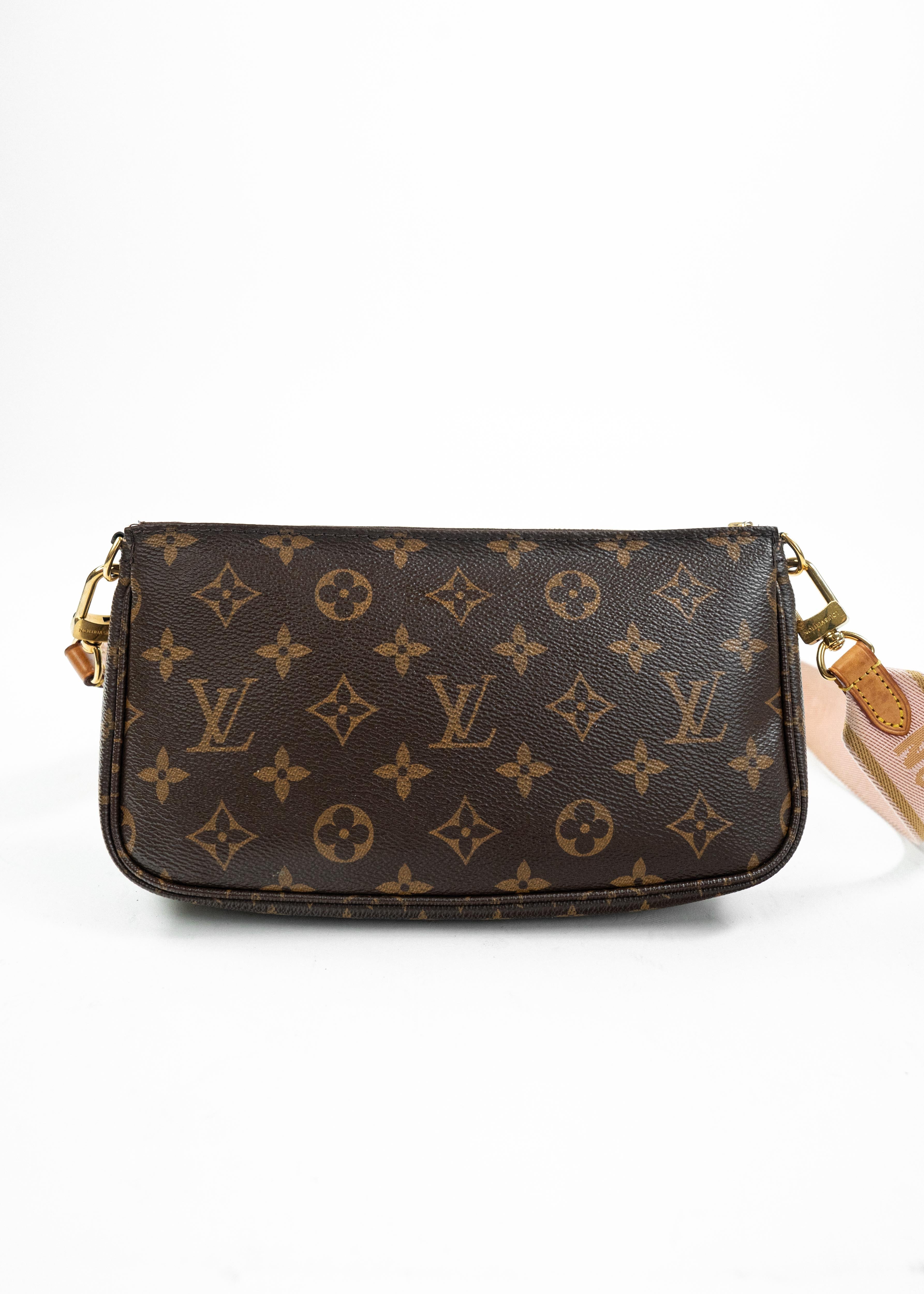 Borsa Louis Vuitton Multi Pochette Accessoires - Monogram Canvas con Tracolla Rosa